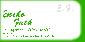 eniko fath business card